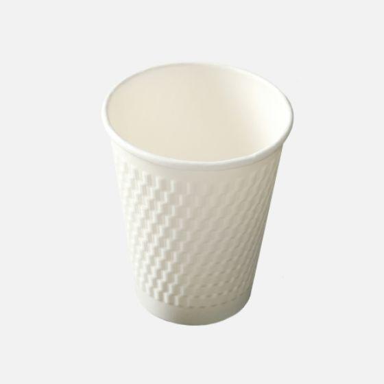 【各1000個・本体と蓋セット】KMW-240 ホワイト + 共通フタ 80リフト PP 白（満杯容量 260ml）ケーピープラテック  業務用耐熱 紙コップ 【代引き個人宅不可】