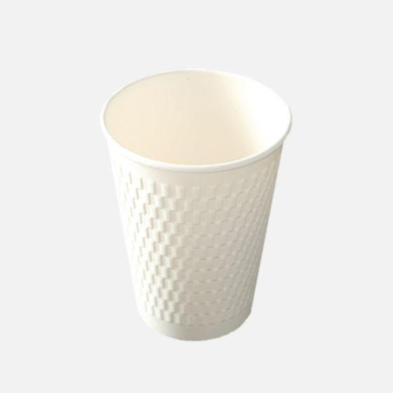 【各1000個・本体と蓋セット】KMW-360 ホワイト + 共通フタ 90リッド PS 黒（満杯容量 400ml）ケーピープラテック  業務用耐熱 紙コップ 【代引き個人宅不可】