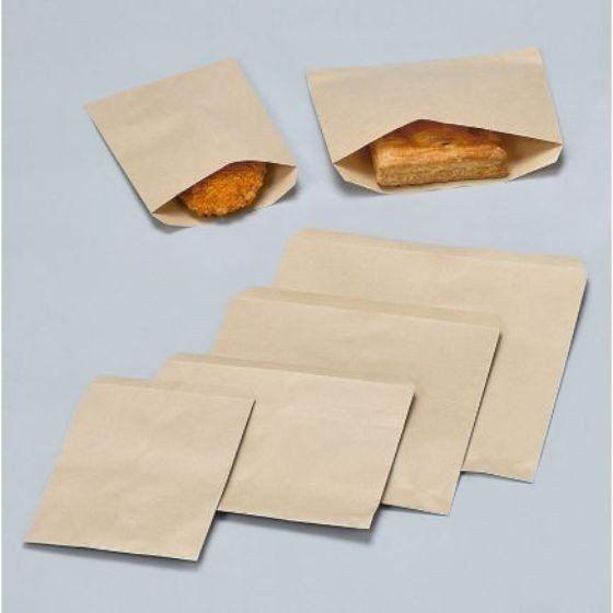 ニュー耐油袋 未晒Ｆ-中（188×180mm）福助工業 耐油耐水紙 菓子パン 惣菜 平袋 紙袋　100枚入