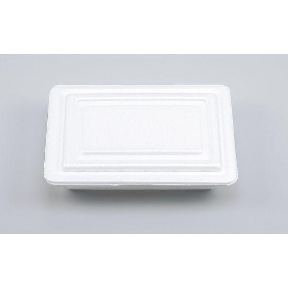 【50枚】VK-33 無地 （折蓋小） フードパック 発泡 シーピー化成 使い捨て 容器 業務用 惣菜 ごはん ランチ PSP 弁当容器　50枚入 | ブランド登録なし