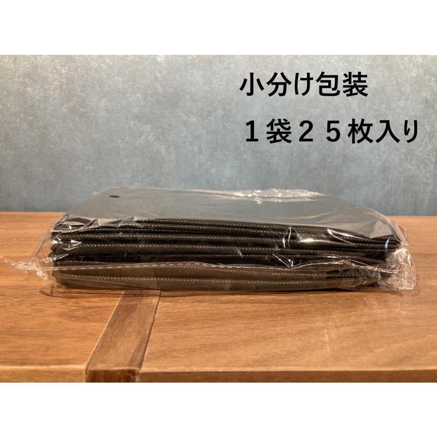 100枚】不織布エプロン （黒） 業務用 使い捨て 紙 エプロン ラーメン