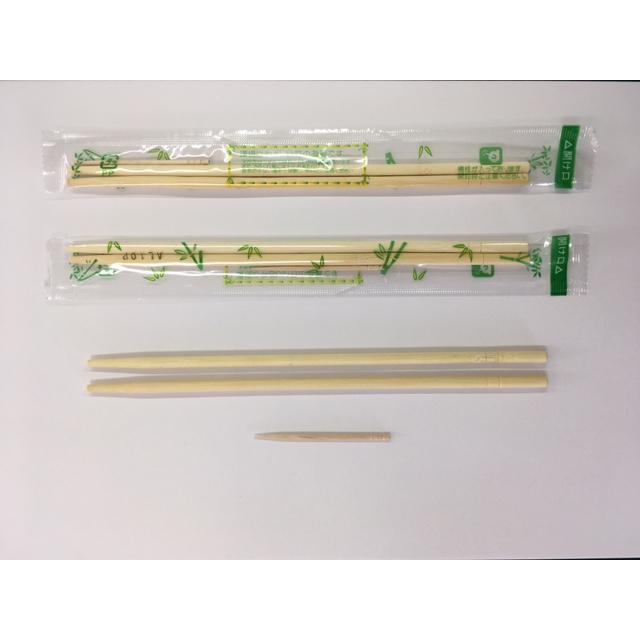 割り箸 OPP完封 竹丸箸M（楊枝入） 【100膳】 佐藤木材工業 業務用 スーパー テイクアウト カトラリー : Package オカベ ...