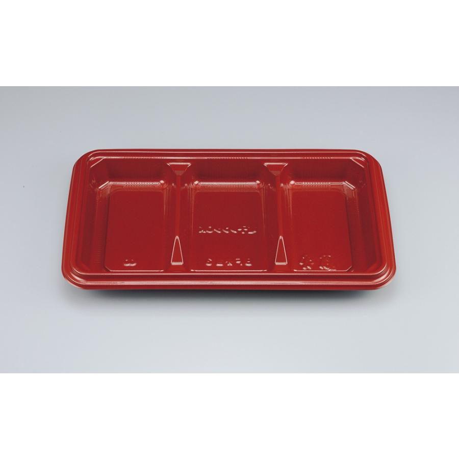 シーピー化成 使い捨て弁当箱 BF弁当3(赤)本体 【800枚 シーピー化成 使い捨て弁当箱 BF弁当3(赤)本体 【800枚