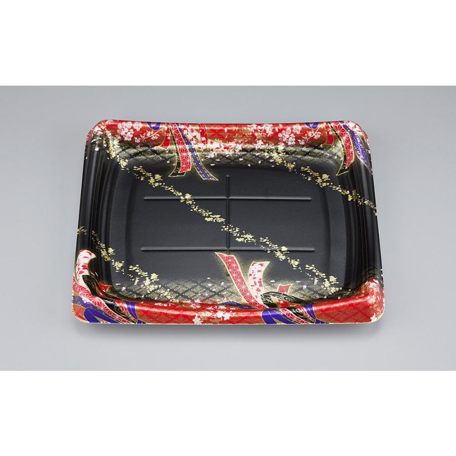 シーピー化成 【蓋付き】使い捨て寿司容器 SFシャチ盛36（結び舞赤