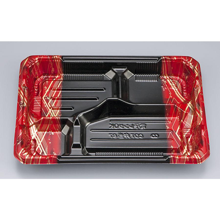 シーピー化成 使い捨て弁当箱 COT弁当87(フレーム赤)本体 シーピー化成 使い捨て弁当箱 COT弁当87(フレーム赤)本体