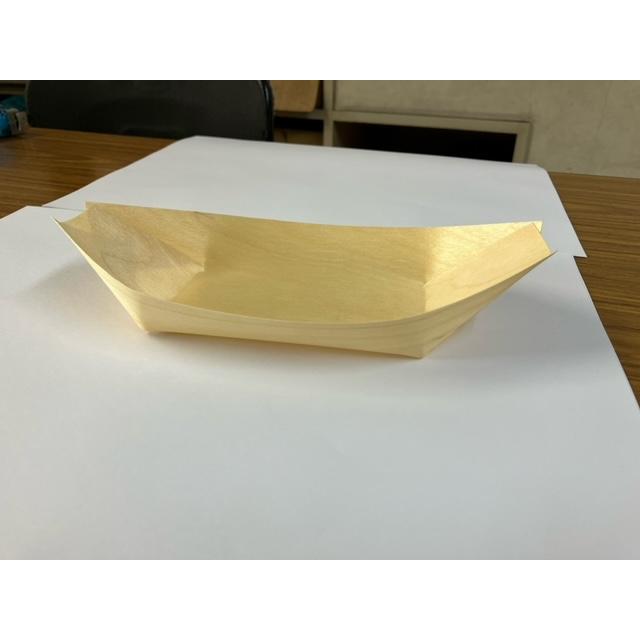 使い捨て 食品トレー たこ焼き 樺 舟形経木 8寸 【100枚】 佐藤木材