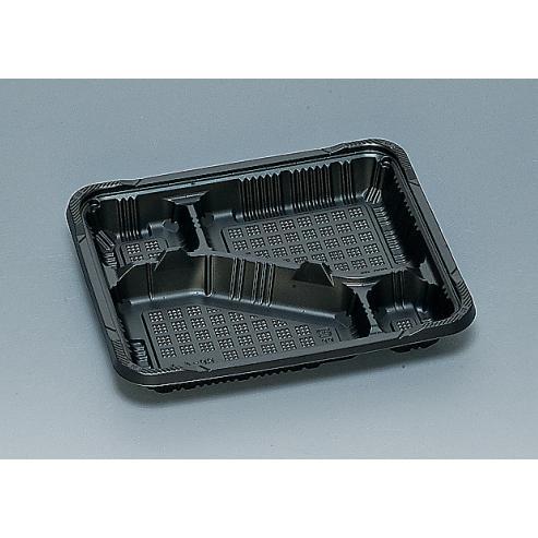 お弁当容器　ＲＰ−４−１Ｈ　黒Ｅ　600枚　セット（4KF　蓋付）使い捨て容器　値引きあり　福助工業　メーカー直送 | 