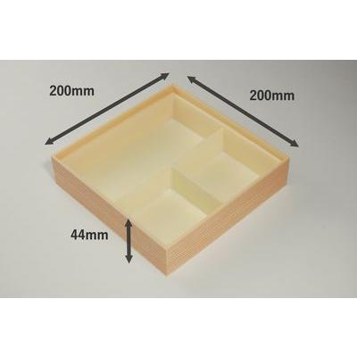 折箱 弁当箱 仕出し 木目折箱 SAA-3 仕切り付き 40個パック_1