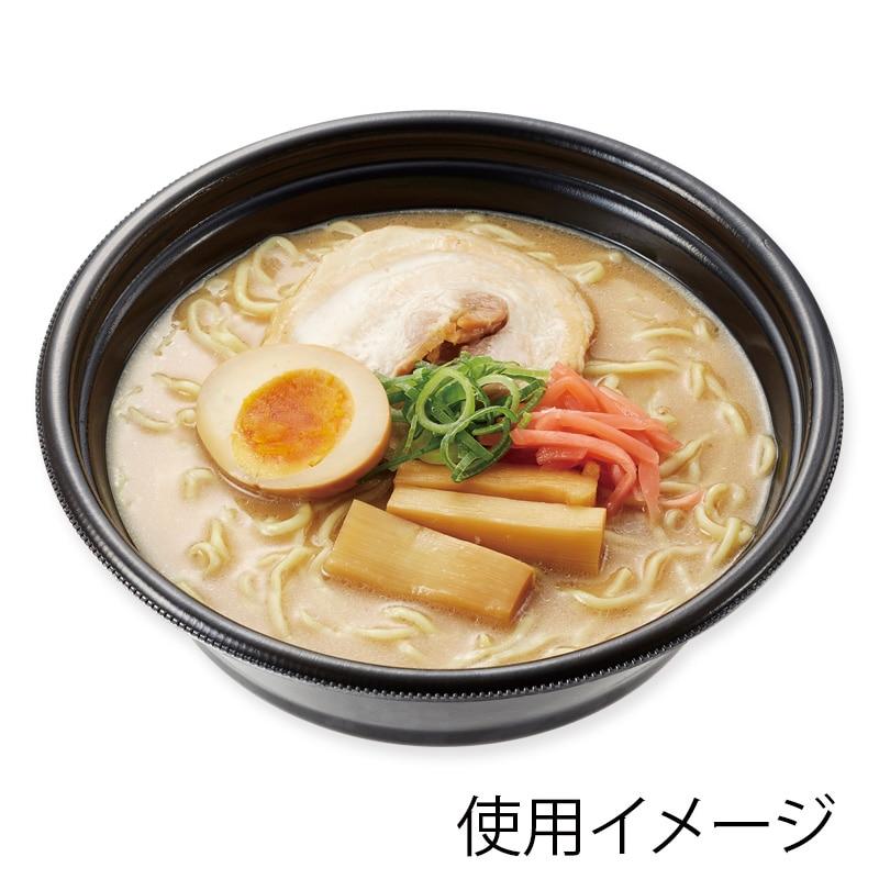 エフピコ 麺・丼容器 DLV麺丼 18(73) 本体 黒W 600枚 50枚×12袋の画像