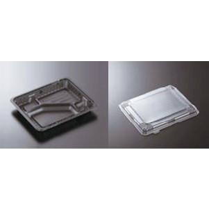 CTガチ弁L IK24-20C2 BK ブラック 身・蓋セット 各 1600入 使い捨て弁当容器