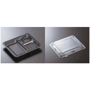 CTガチ弁L IK24-20E2 BK ブラック 身・蓋セット 各 1600入 使い捨て弁当容器