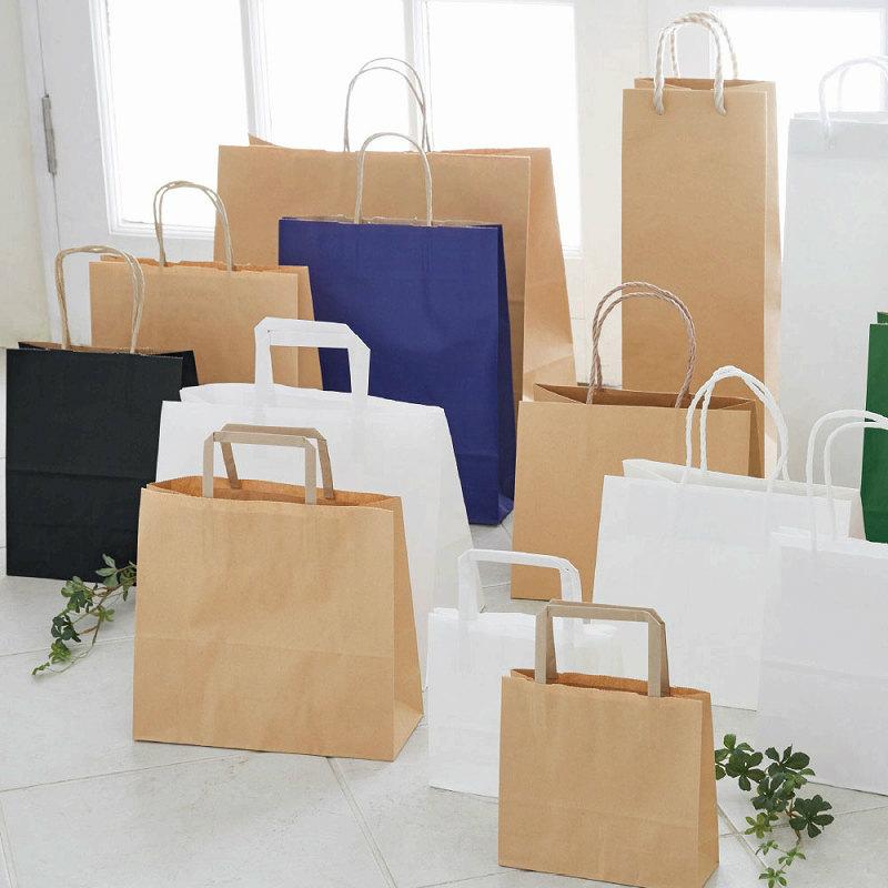 シモジマ 紙袋 手提げ 無地 白 HEIKO H25チャームバッグ 20-1 晒白無地