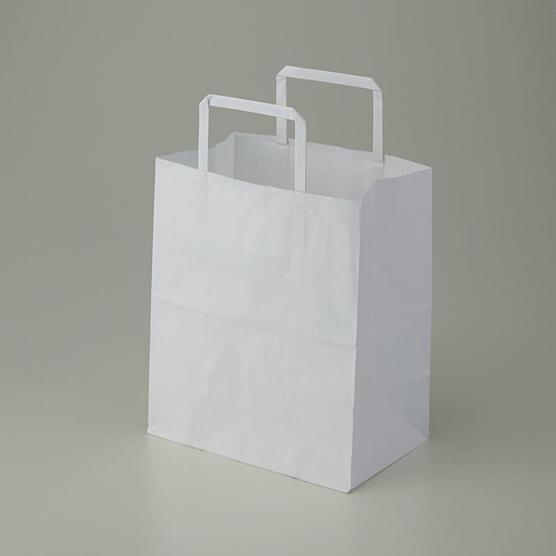 シモジマ 紙袋 手提げ 無地 白 HEIKO H25チャームバッグ S2 晒白無地