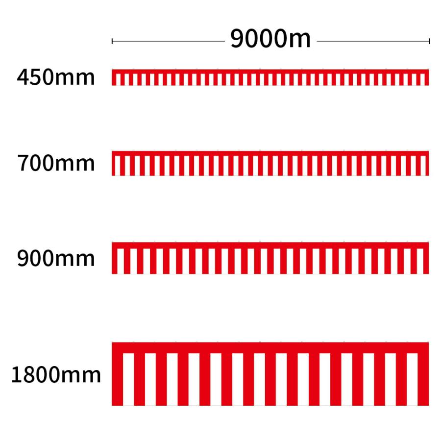 新品未使用 紅白幕(５間)180cm×900cmお売りします。 紅白幕 高さ180㎝ (5間) - 幕メーカー
