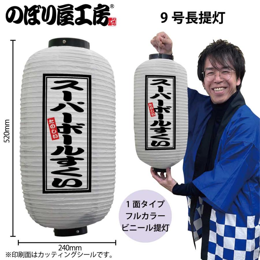 提灯 ちょうちん ビニール提灯 44213 スーパーボールすくい 9号長 白
