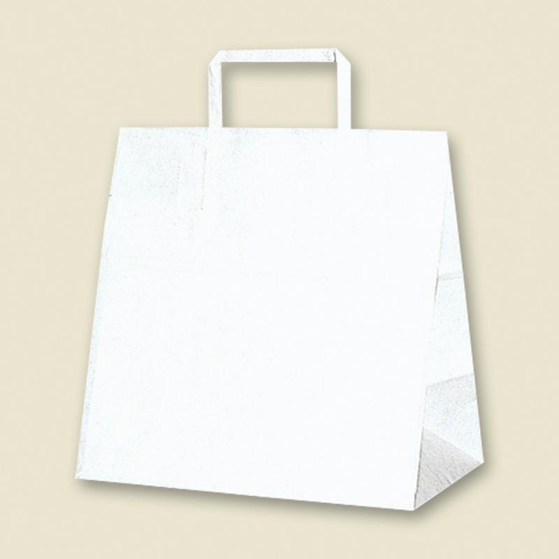 通販超高品質 紙袋 手提げ 無地 白 HEIKO H25チャームバッグ E 白無地 平手（1ケース 200枚入）260×160×260mm レジ袋 業務用 クラフト シモジマ