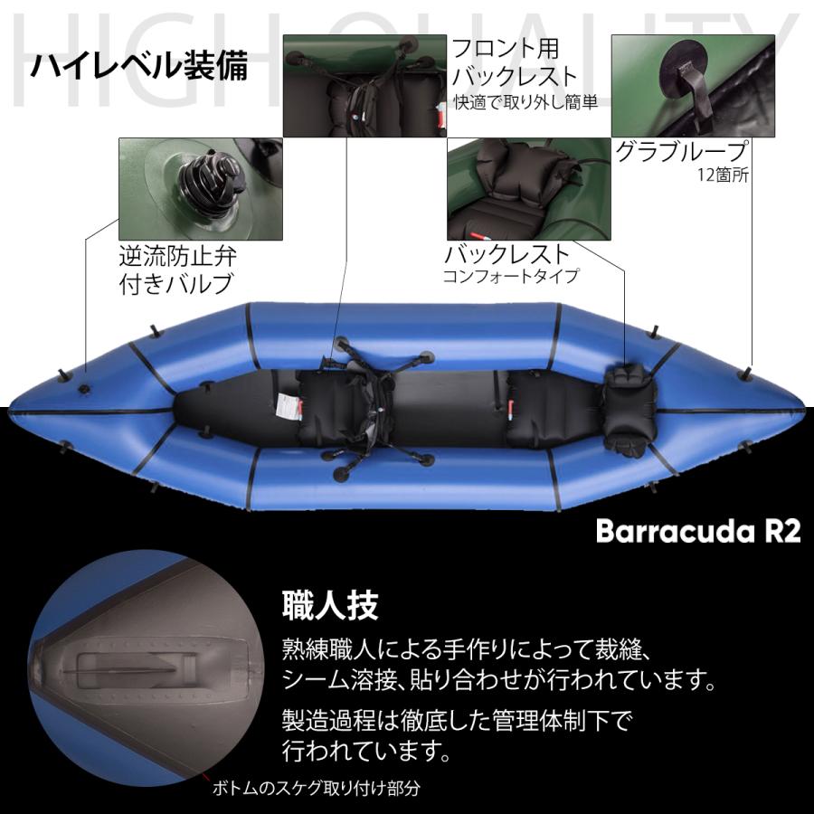 タンデム パックラフト MRS インフレータブルボート 軽量 ボート