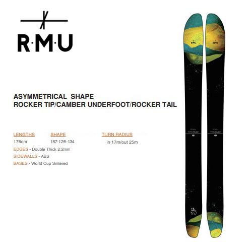 スキー板 アールエムユー 2223 RMU バターナイフ SR126 BUTTER KNIFE (板のみ) 40727017041