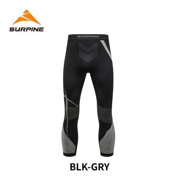サーパイン   SURPINE メンズ ベースレイヤー WINDRUN PRO COMPRESSION \u0026 THERMAL BASELAYER BOTTOM M BLWTDM042の画像