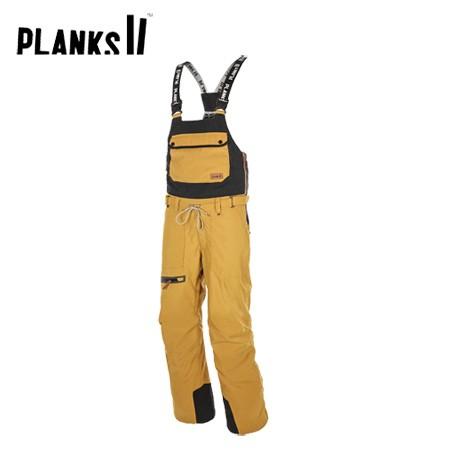 大勧め People S The Planks プランクス 男女兼用 スキーウェア 男女兼用 中綿 ユニセックスフィット Bib Mustard English 旧モデル ビブ ウエア