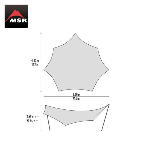 使い勝手の良い エムエスアール MSR タープ ランデブーサンシールド