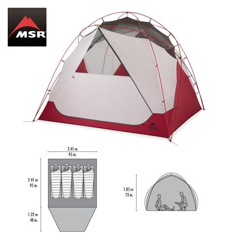 エムエスアール MSR テント ハビチュード 4 (タン) ファミリー 4人