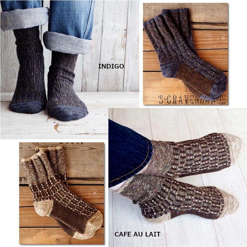 Put on socks（プットオンソックス） Braid ブレイド ウールジャガード
