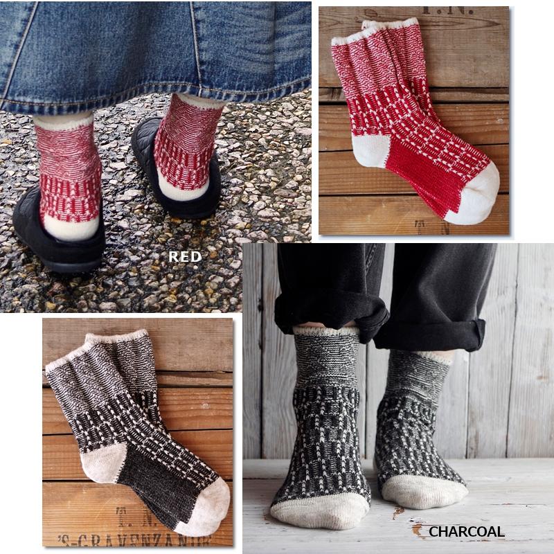 Put on socks（プットオンソックス） Braid ブレイド ウールジャガード