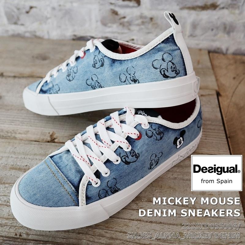 【送料無料！】Desigual/デジグアル 　22SSKD035006/SHOES_ALPHA_MICKEY DENIM/ミッキーマウス  デニムスニーカー(1 COLOR・2 SIZE) :de22sskd03-mickeysneaker-:WEICA - 通販 -  Yahoo!ショッピング