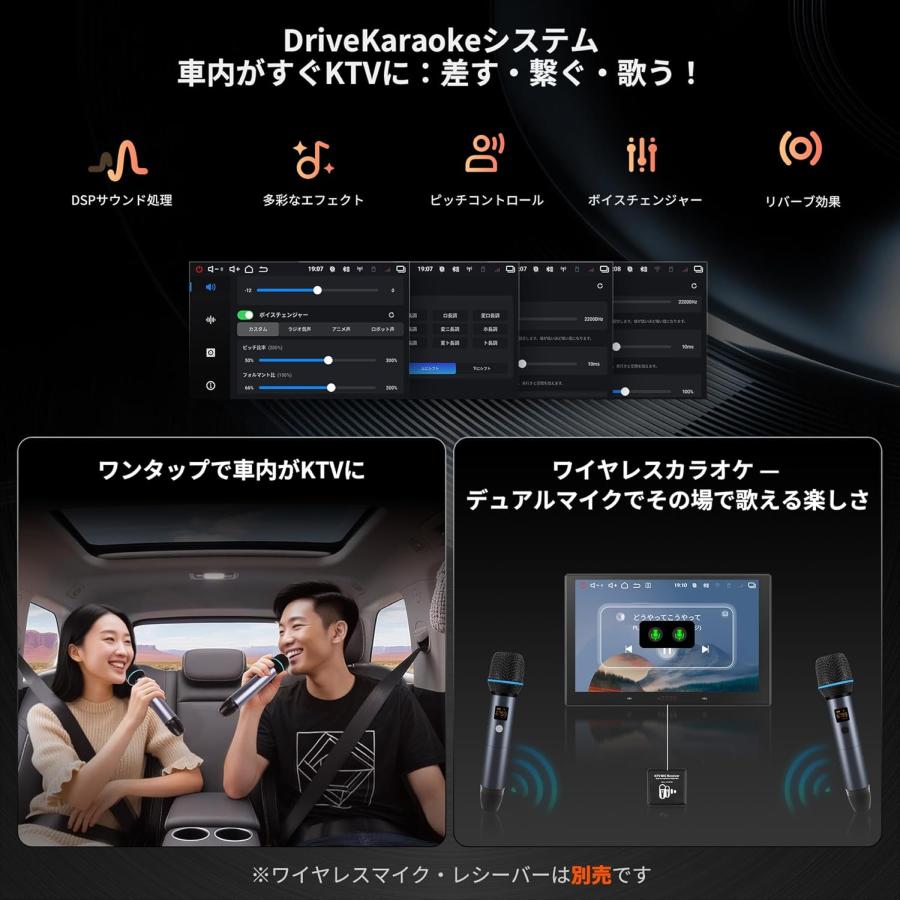 新型 Android14 10インチQLEDディスプレイオーディオ2DIN、AIカーナビ