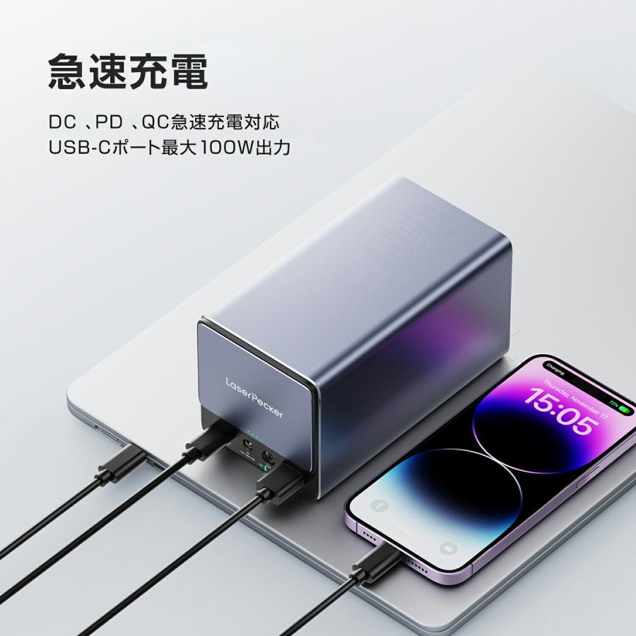 LaserPeckerパワーパックプラス モバイルバッテリー 23550mAh/181Wh 大