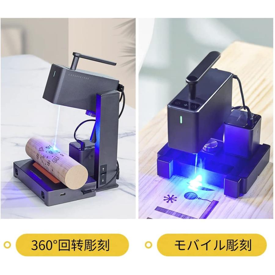 レーザー彫刻機,LaserPecker2　小型レーザー刻印機　DIY道具　加工機　USB接続用　日本語アプリ　無線Bluetooth　iOS　Android