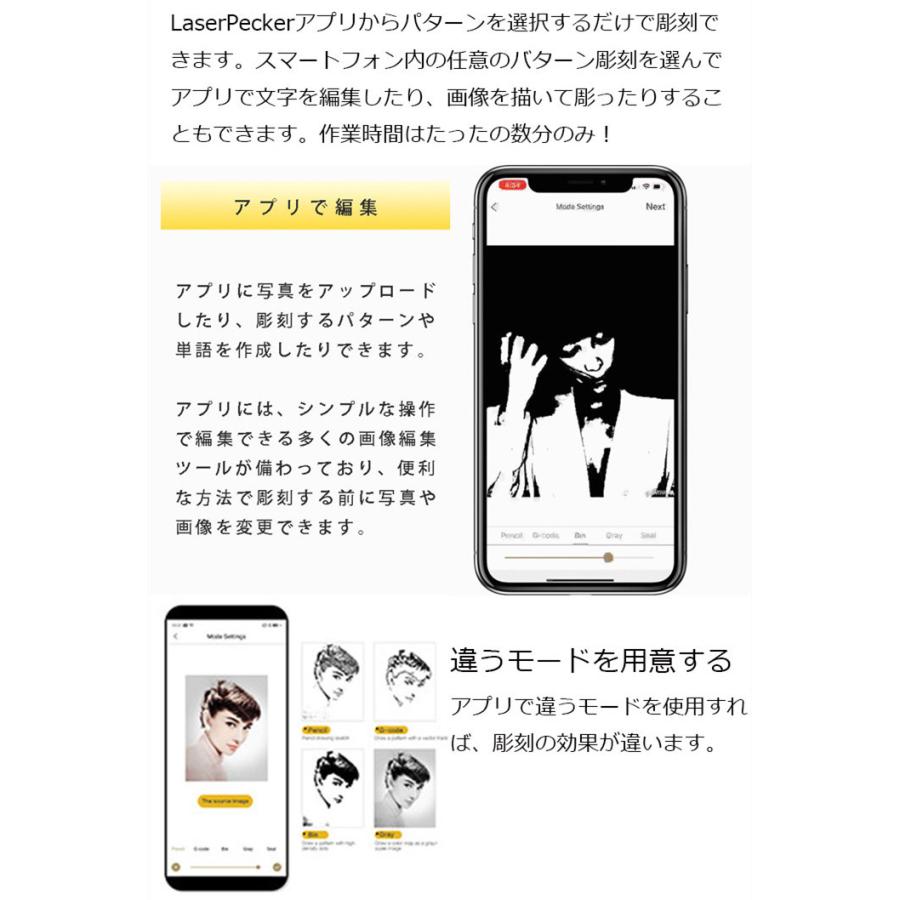 レーザー彫刻機 小型 レーザー刻印機 家庭用 DIY道具 コンパクト 軽量