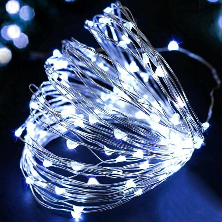 LEDイルミネーションライト ジュエリーライト 200球 20m 電池式