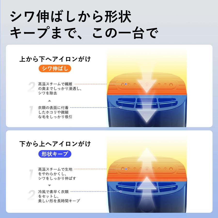Y Morus V3 吸着式衣類スチーマー Morus V3 吸着式衣類スチーマー｜香り付け機能 ｜ 除菌・脱臭機能付き