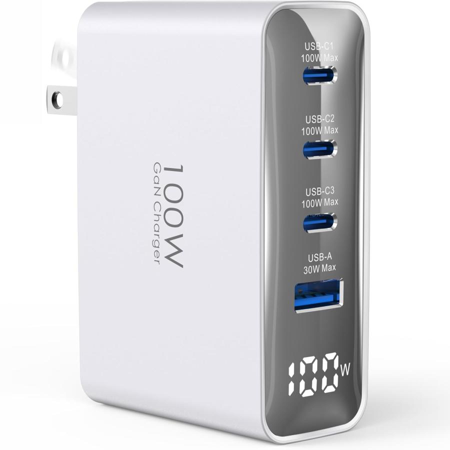 PD 充電器 100w 4ポート USB-C*3とUSB-A*1 急速充電器 type-c PD 充電器 100w 4ポート USB-C*3とUSB-A*1 急速充電器 type-c