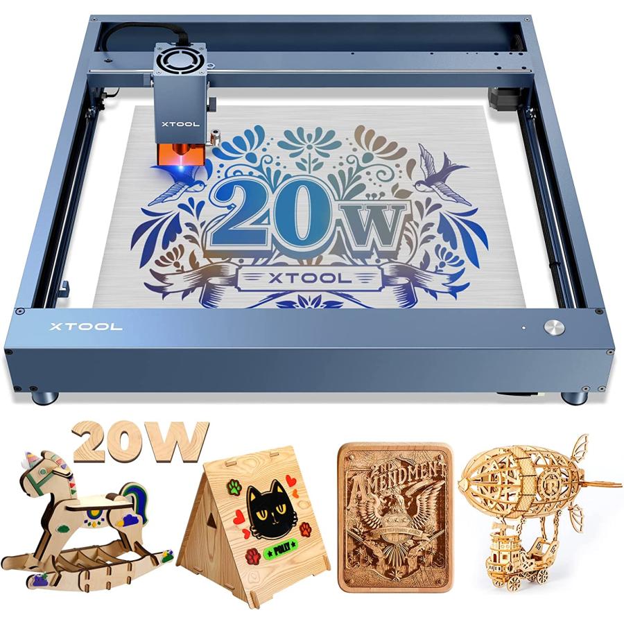 xTool D1 Pro 20W レーザー彫刻機 20Wレーザー高出力 金属に xTool D1 Pro 20W レーザー彫刻機 20Wレーザー高出力 金属に