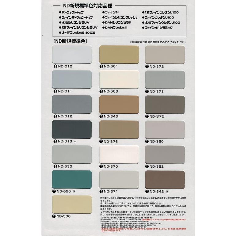 ニッペ 水性シリコンセラUV 標準色 ND色 (淡彩) 艶有り 15Kg缶/1液