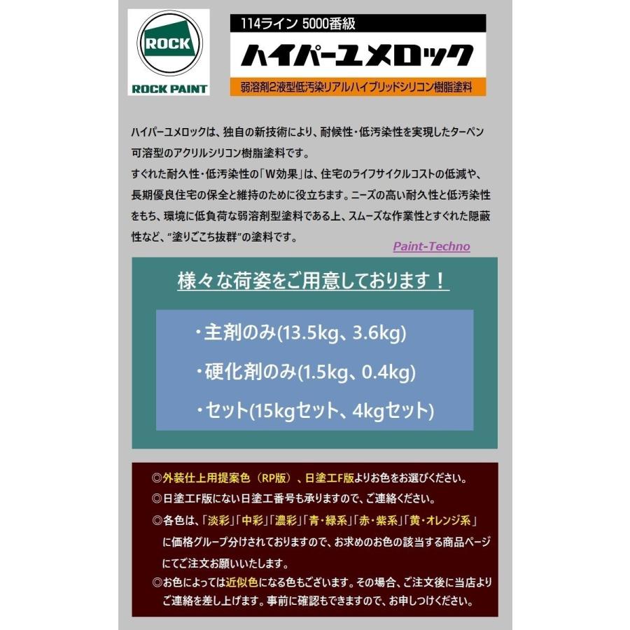 ロックペイント ハイパーユメロック ブラック 主剤のみ3.6kg 屋外 木部 