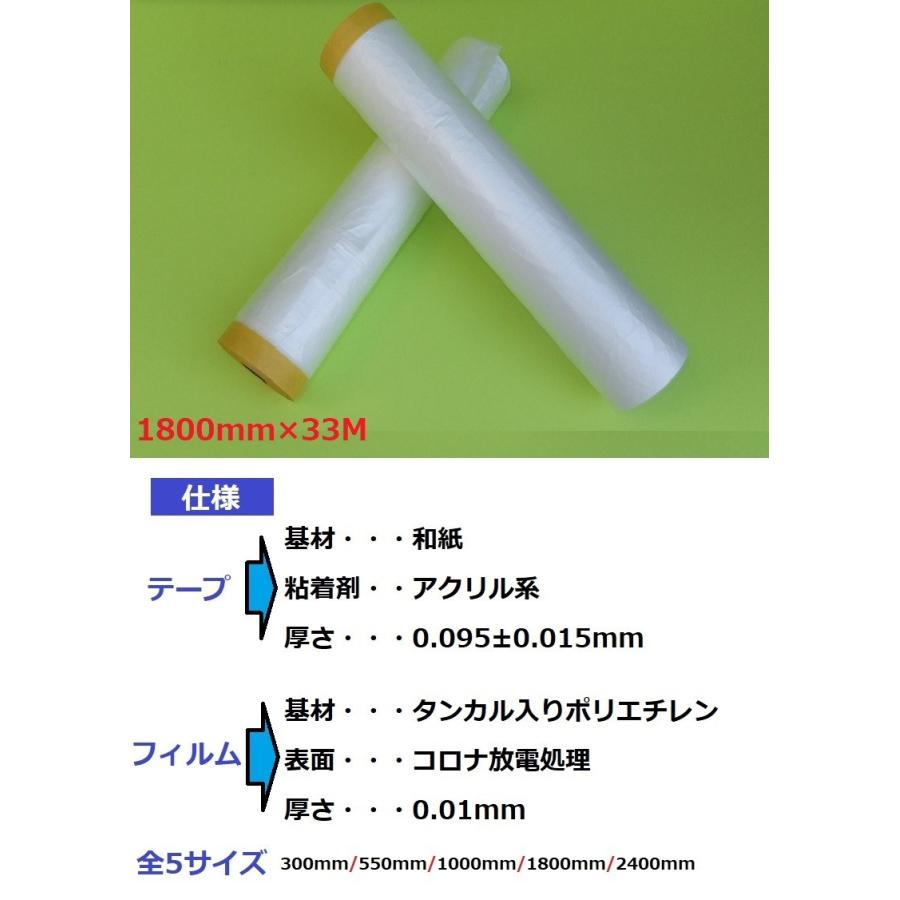 オートライ タンカルマスカー 1800mm×33M 10本セット AUTRY イチネン 塗装 養生｜paint-techno｜03