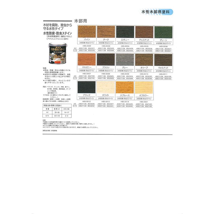 ナフタデコール  水性防腐・防虫ステイン　4Ｌ 各色　【ロックペイント】 |  | 01
