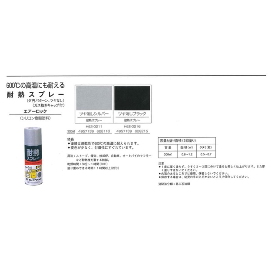 耐熱スプレー　300ml　各色　【ロックペイント】｜paintandtool｜02