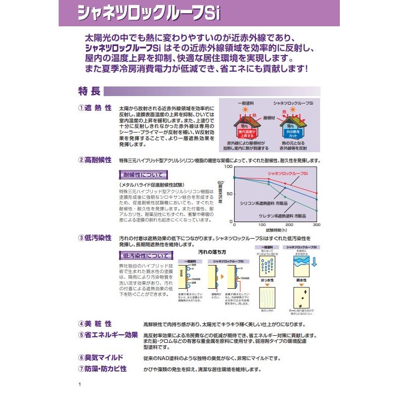 シャネツロックルーフSi 15kgセット ミラーホワイト (主剤115 シャネツロックルーフSi 15kgセット ミラーホワイト (主剤115