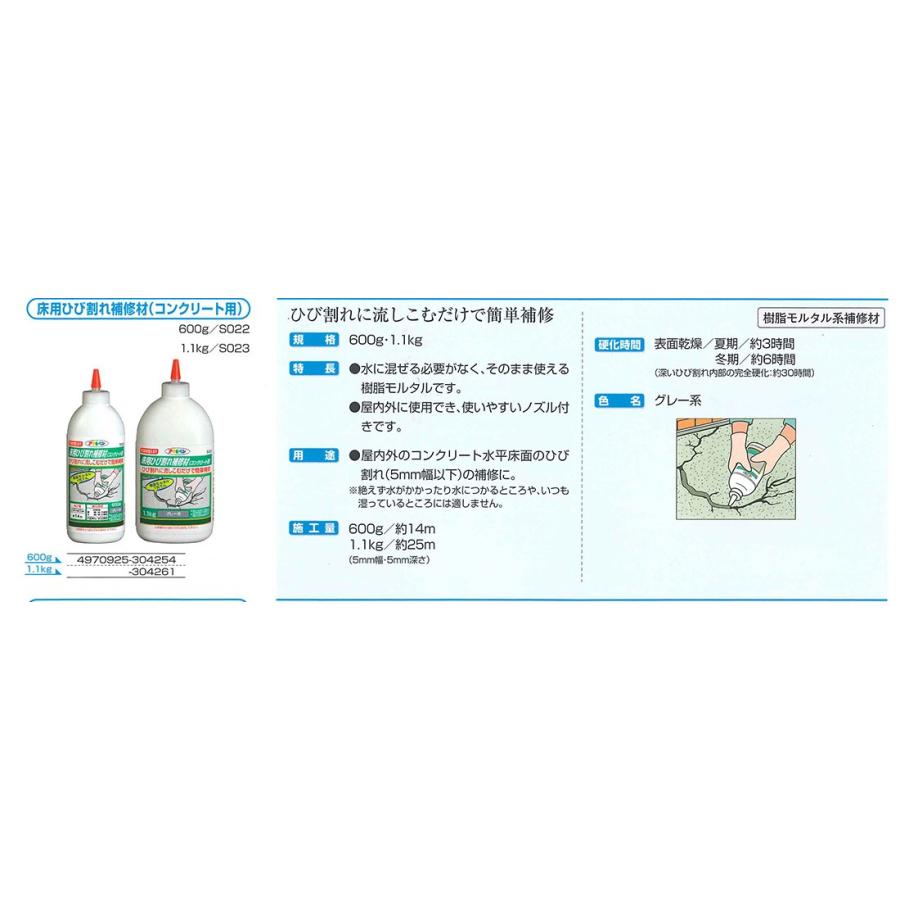 床用ひび割れ補修材(コンクリート用)グレー系 1.1kg【アサヒペン】 :10000530:PAINT AND TOOL - 通販 - Yahoo!ショッピング 床用ひび割れ補修材(コンクリート用)グレー系 1.1kg【アサヒペン】 :10000530:PAINT AND TOOL - 通販 - Yahoo!ショッピング