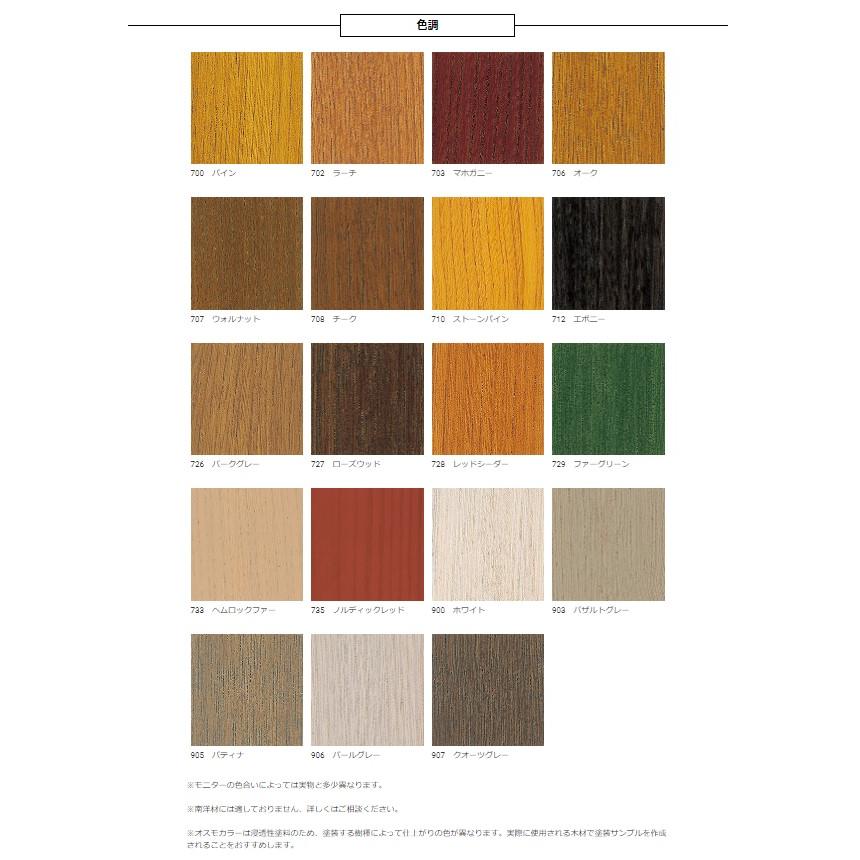 オスモカラー ウッドステインプロテクター 外装用 つや消し 各色