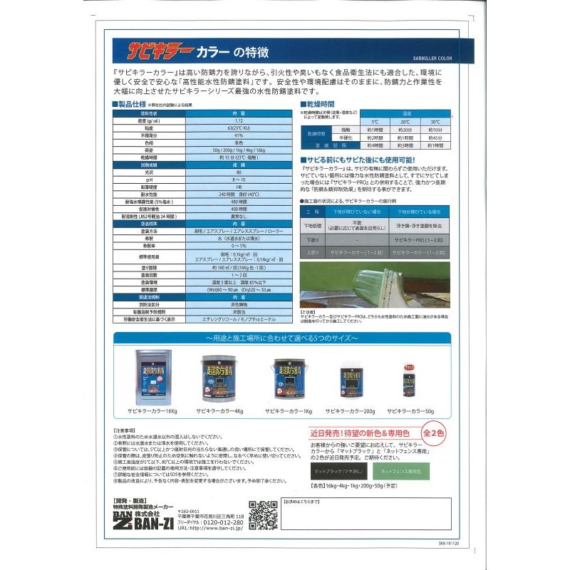 サビキラーカラー ダークブラウン 50g【BAN-ZI】 日塗工色番号 サビキラーカラー ダークブラウン 50g【BAN-ZI】 日塗工色番号