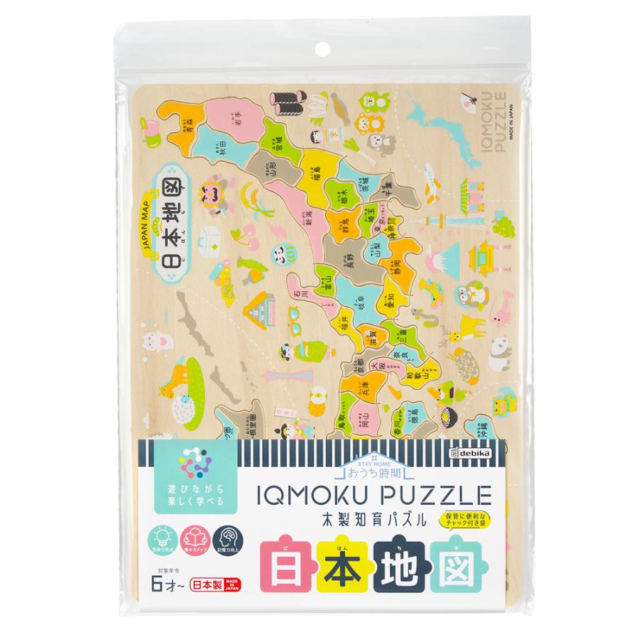 イクモク 木製知育パズル 日本地図（113012） 1個【デビカ】 : PAINT