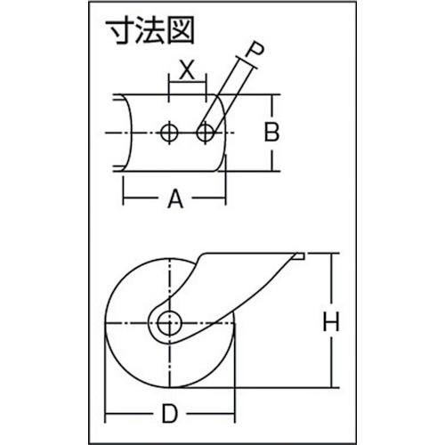 ハンマー １５５シリーズ固定ナイロン車５０ｍｍ 155n50bar01 返品送料無料