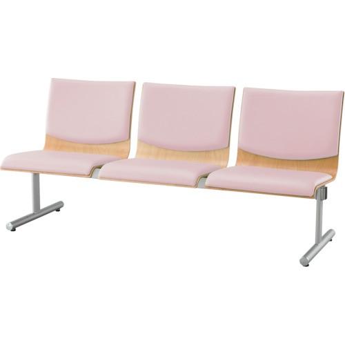 アイリスチトセ ウッドレスト ３人用 ピンク（CWRBST3P） パイプ椅子