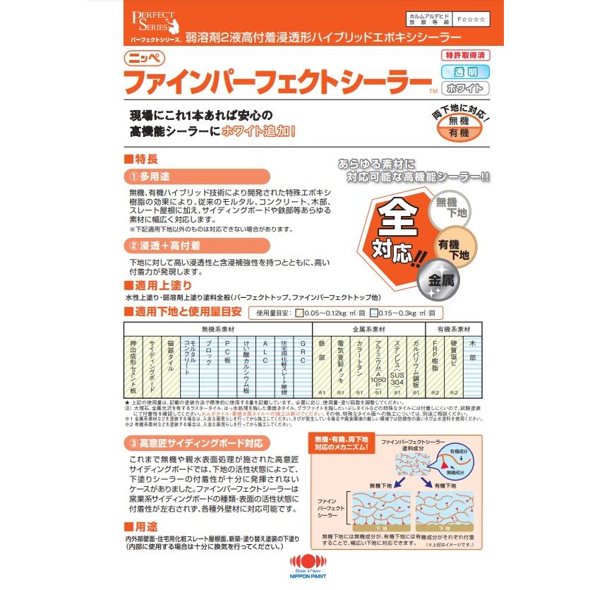 ファインパーフェクトシーラー 15kgセット 透明【日本ペイント